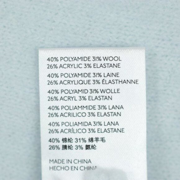 Pilcro Women's XXS Blue Wool Blend Cowlneck Short Sleeve Sweater - Picture 7 of 7